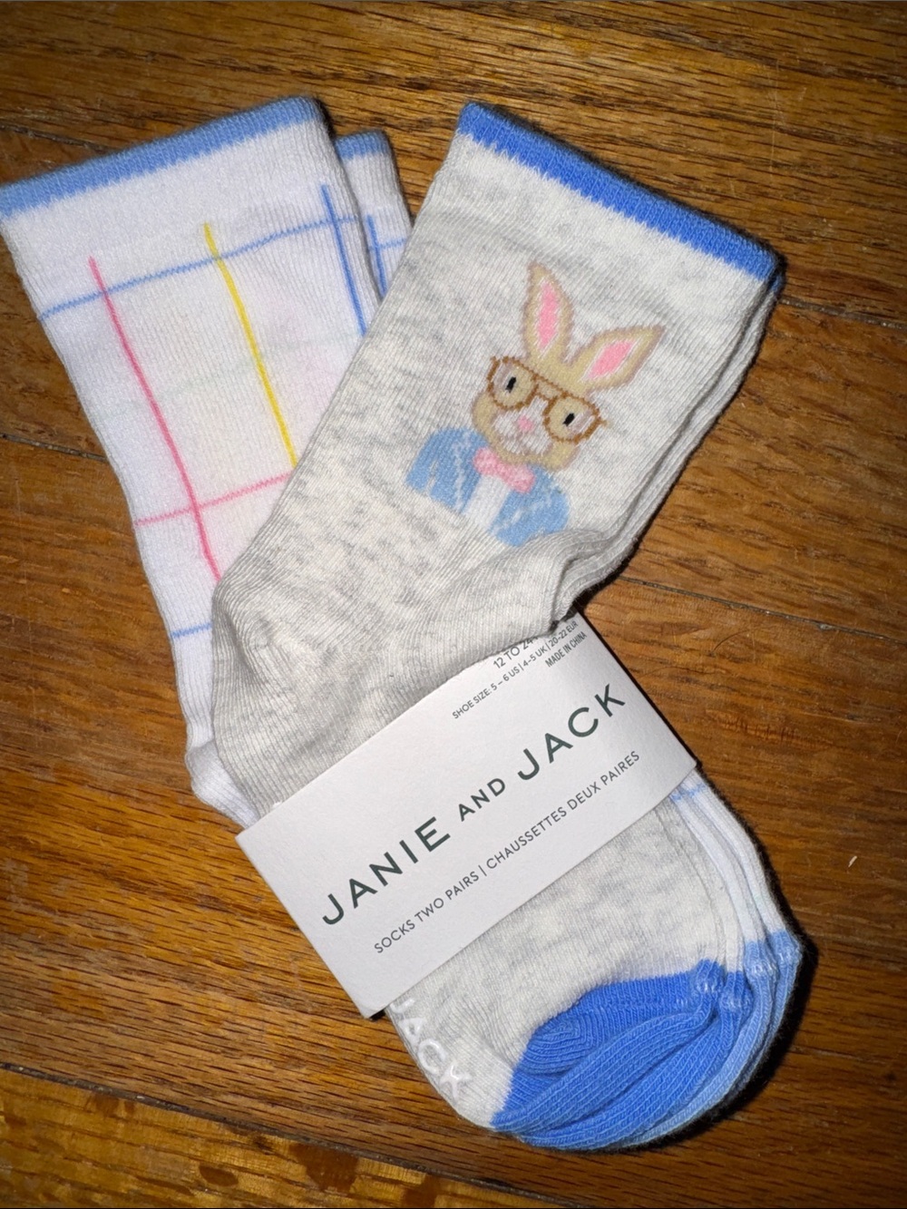 Janie and Jack Patterned, Baby Crew Socks - Pastel NWT